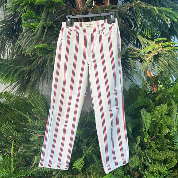 Reformation Roper Jeans in Red, White, Blue Grenada Stripes | Crop Denim | Sz 26 - Picture 14 of 14
